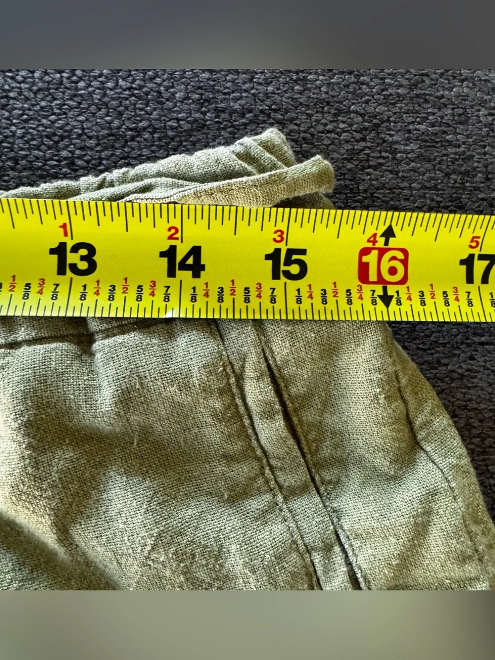 Zara Olive Green Linen Blend Wide Leg Pants Coastal Resort Earthy Minimalist S